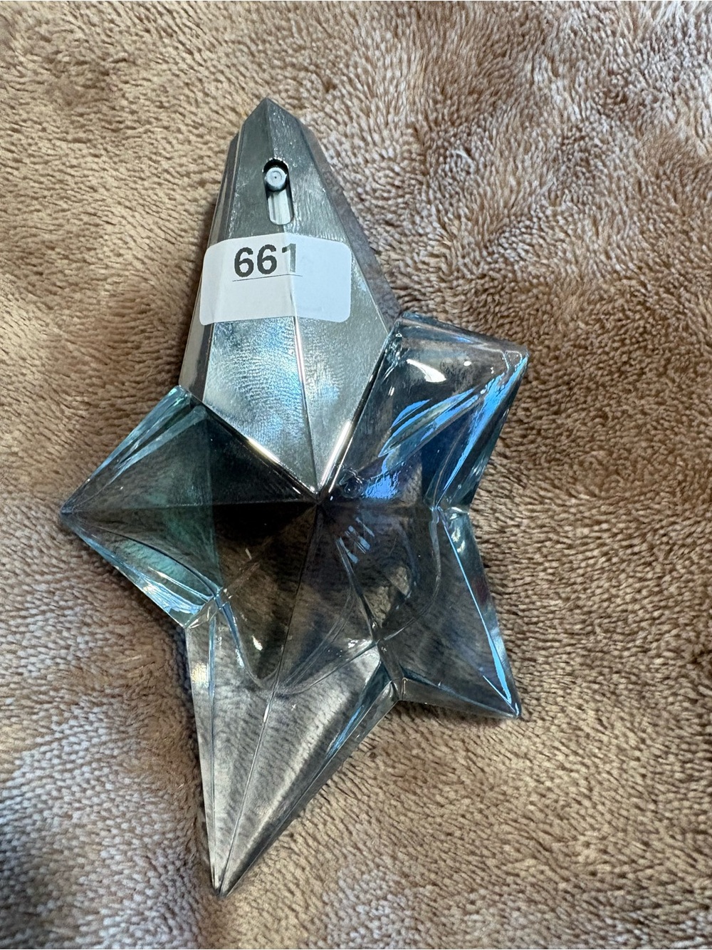 Angel Metallic Silver and Clear Star Bottle new without box